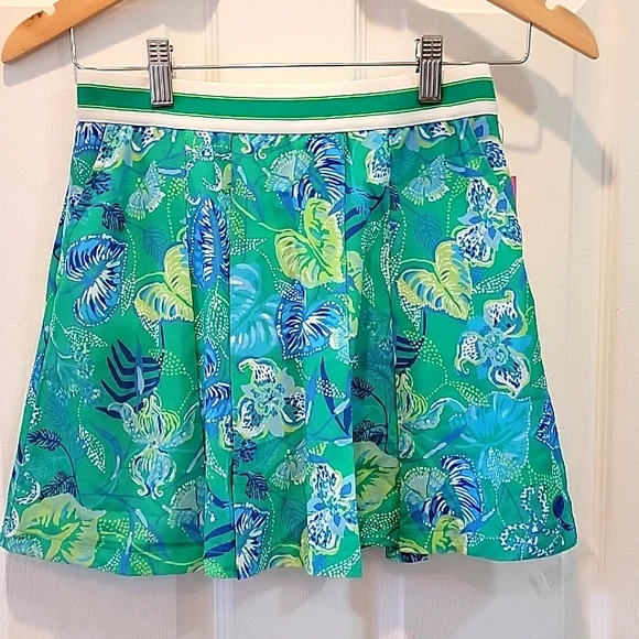Lilly Pulitzer Silvana Skort, Botanical Green, Size XXS